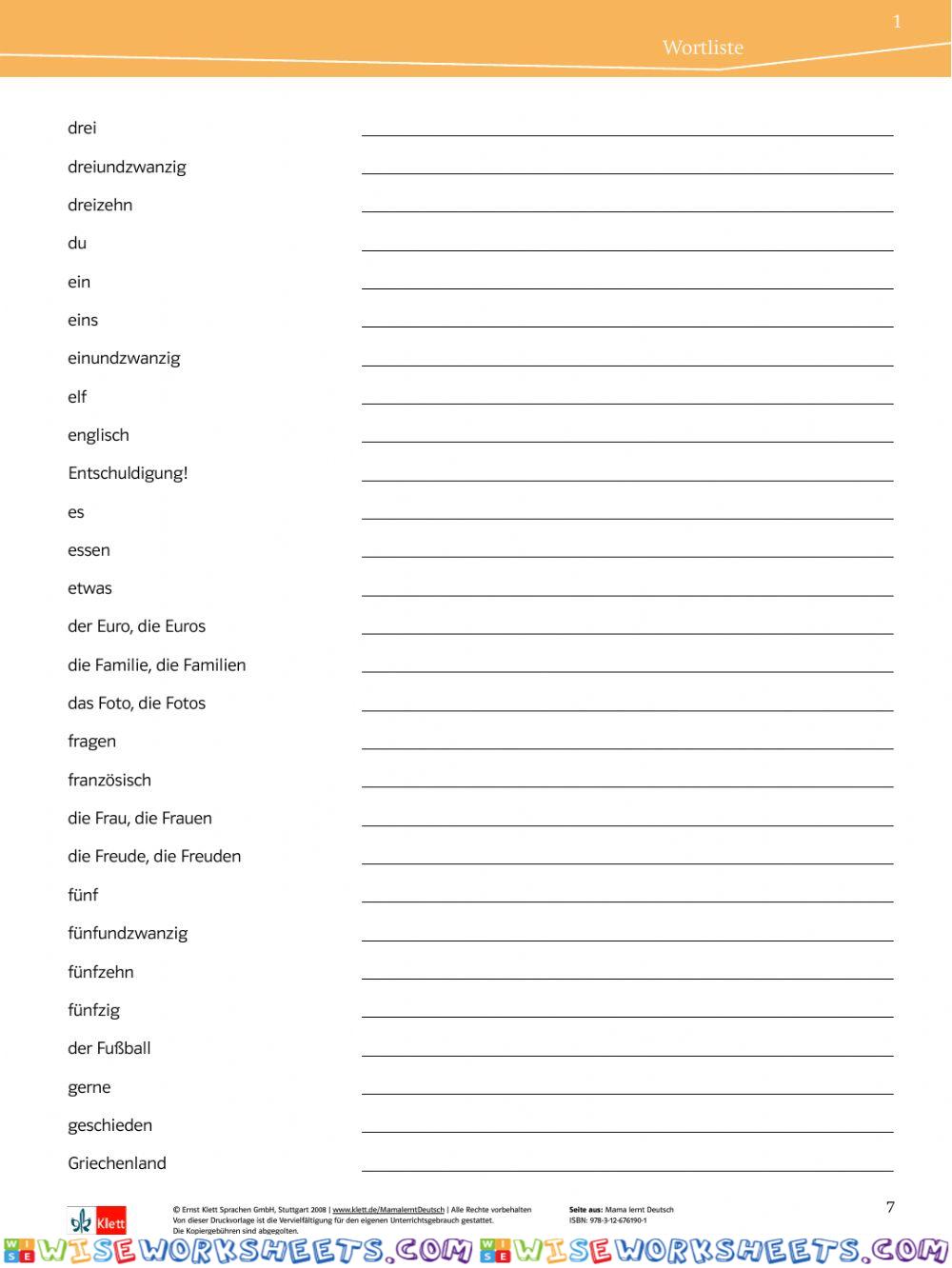 worksheet