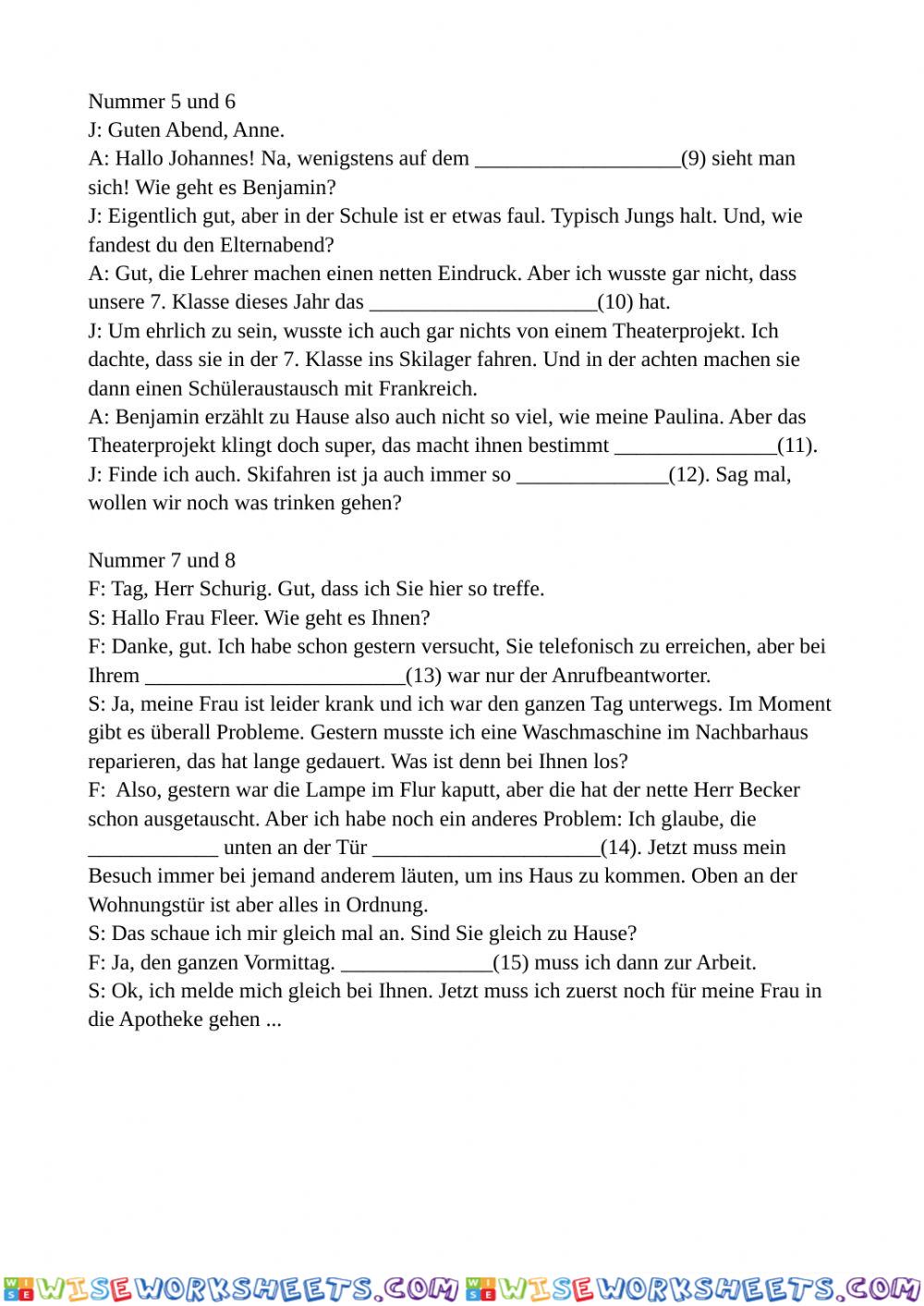 worksheet