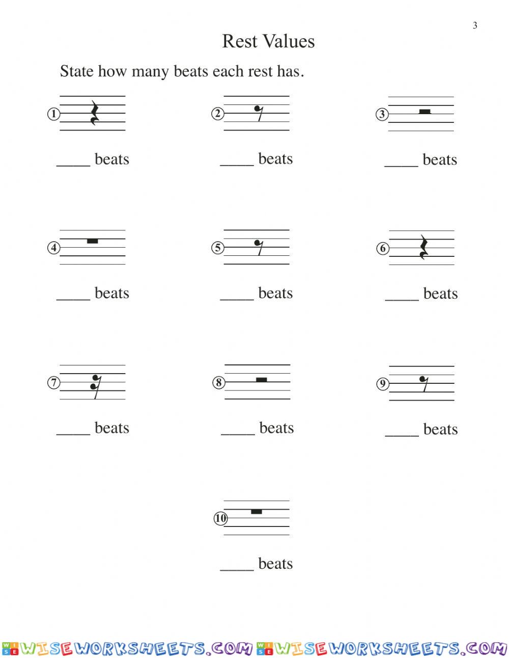 Rest Values 3