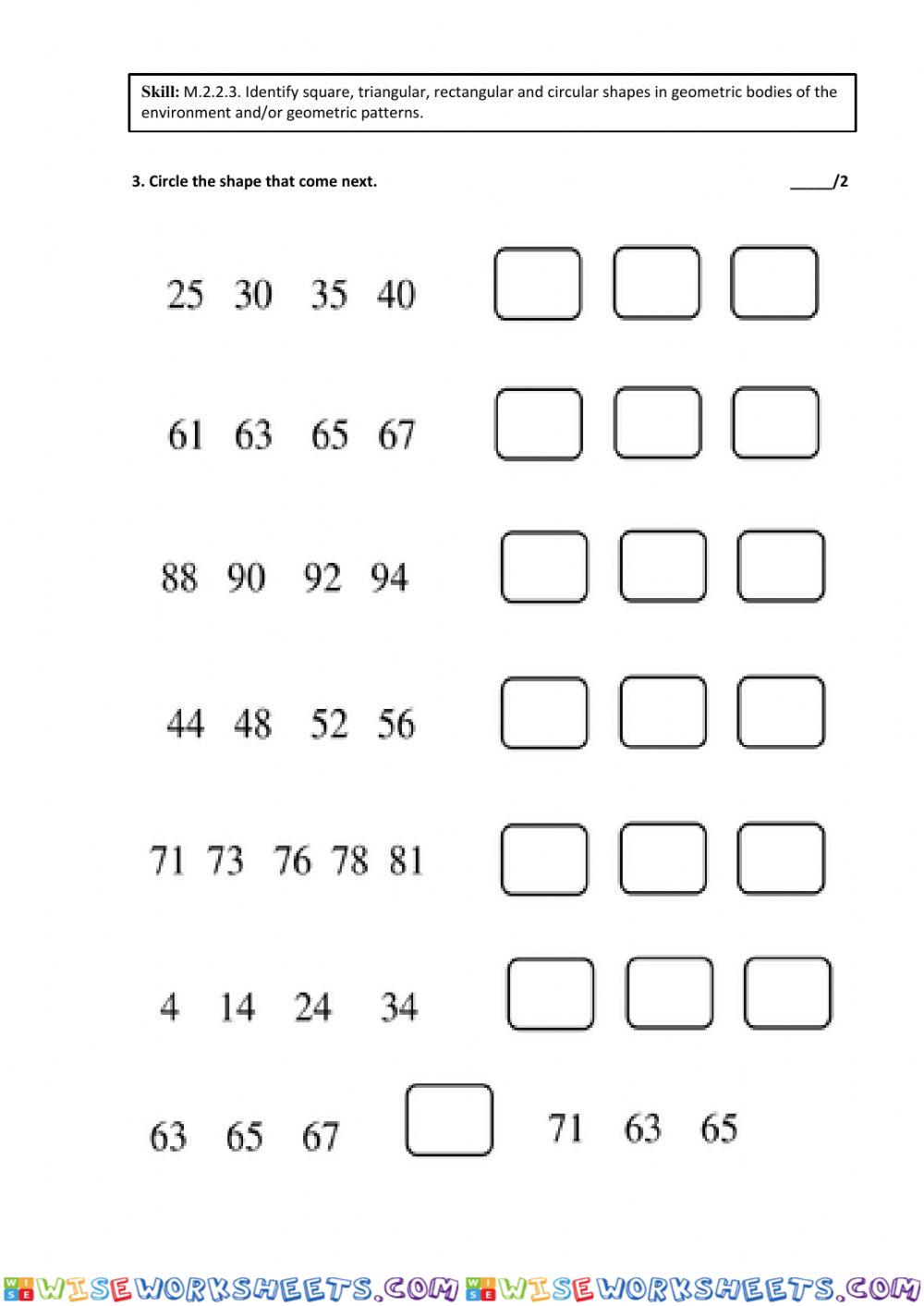 worksheet