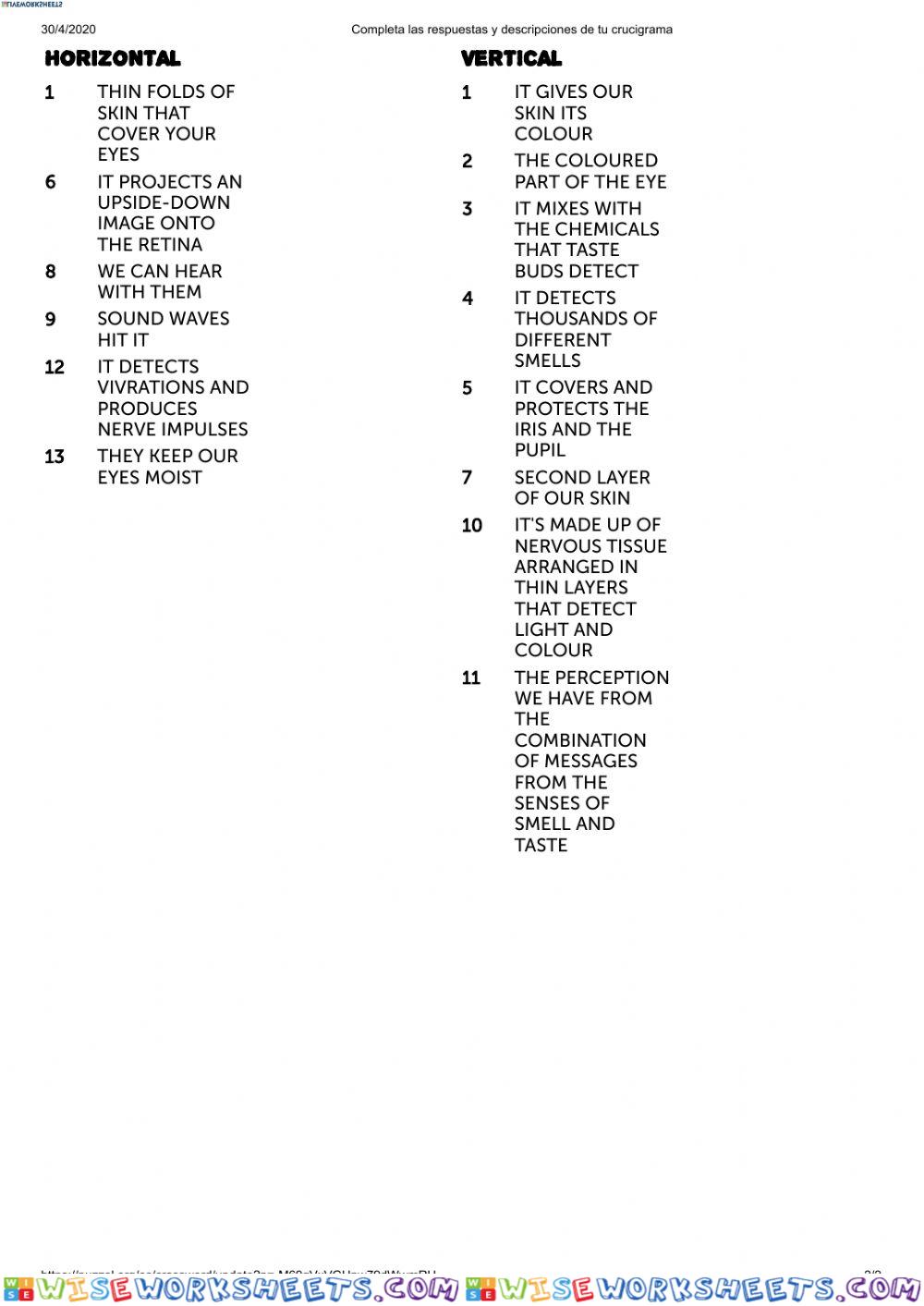 worksheet