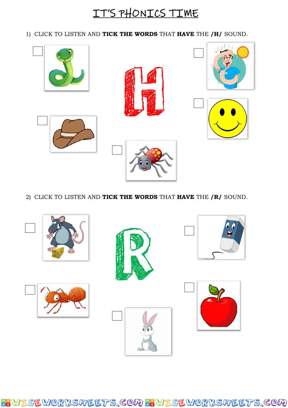 Phonics Group 2 (h-r)