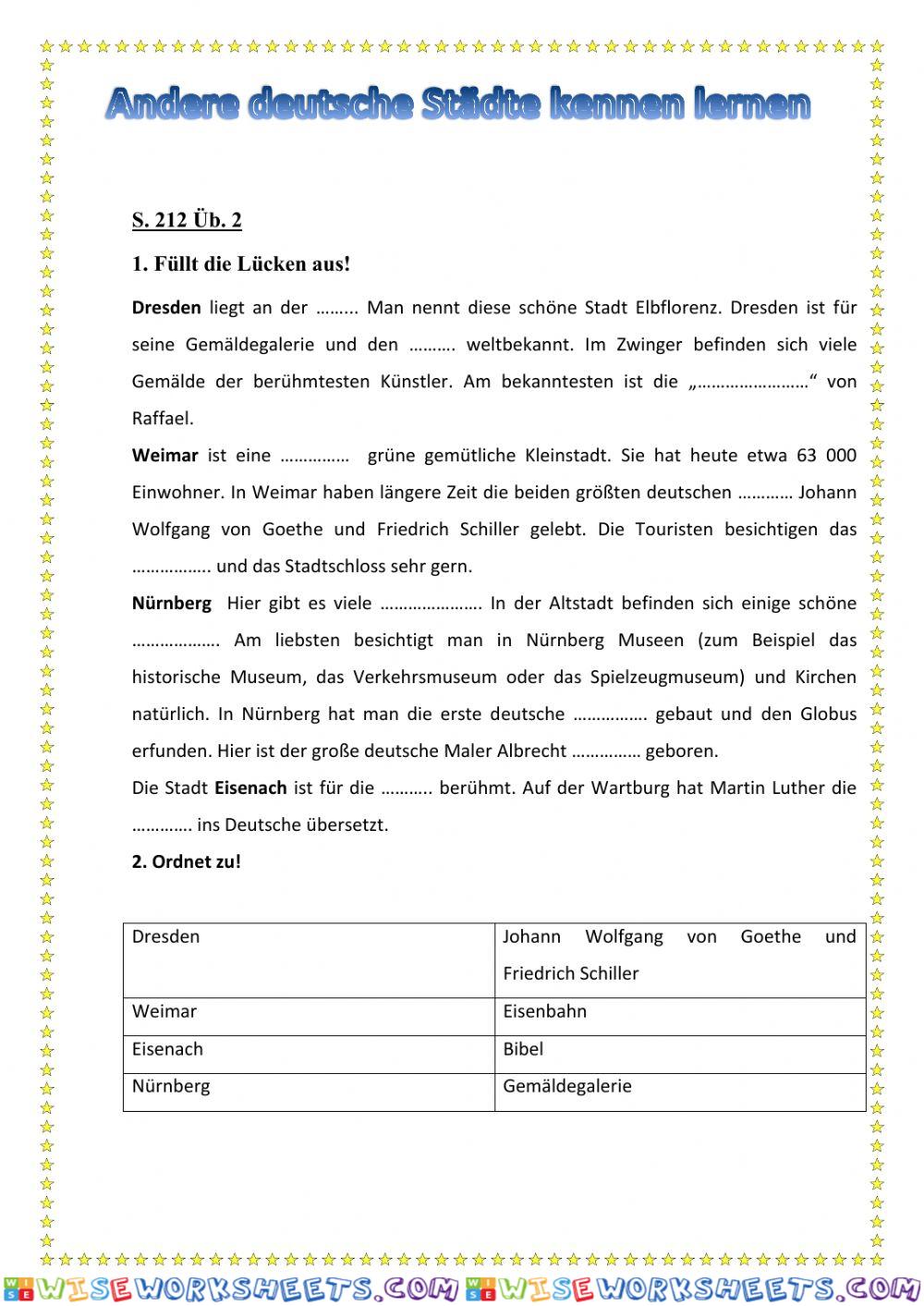 Andere deutsche Städte kennen lernen