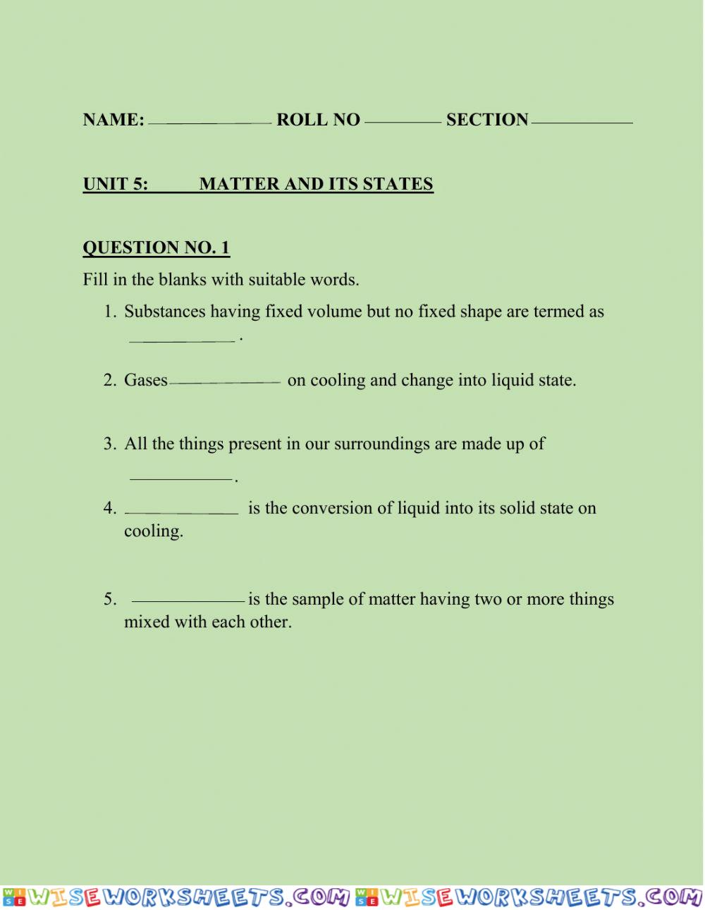 worksheet