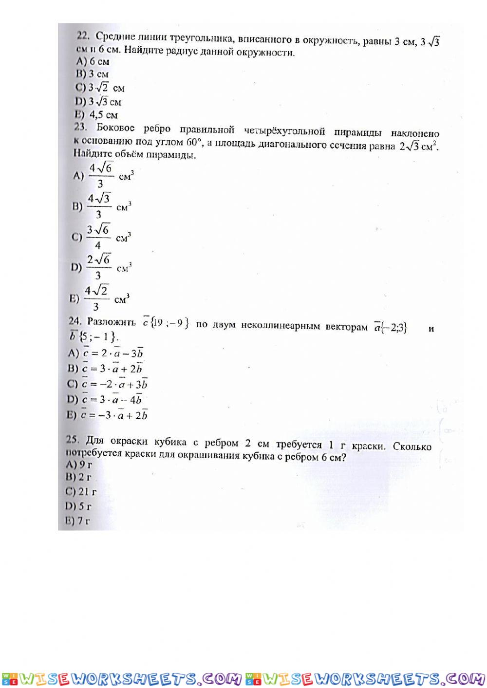 worksheet