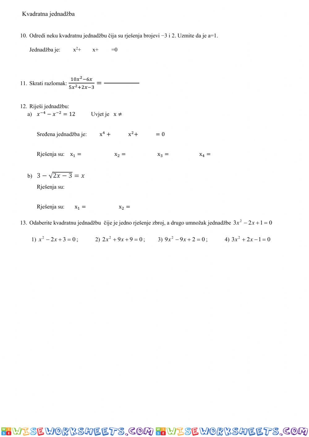 worksheet