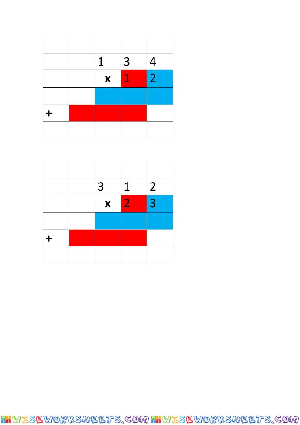 Multiplicación 2 cifras