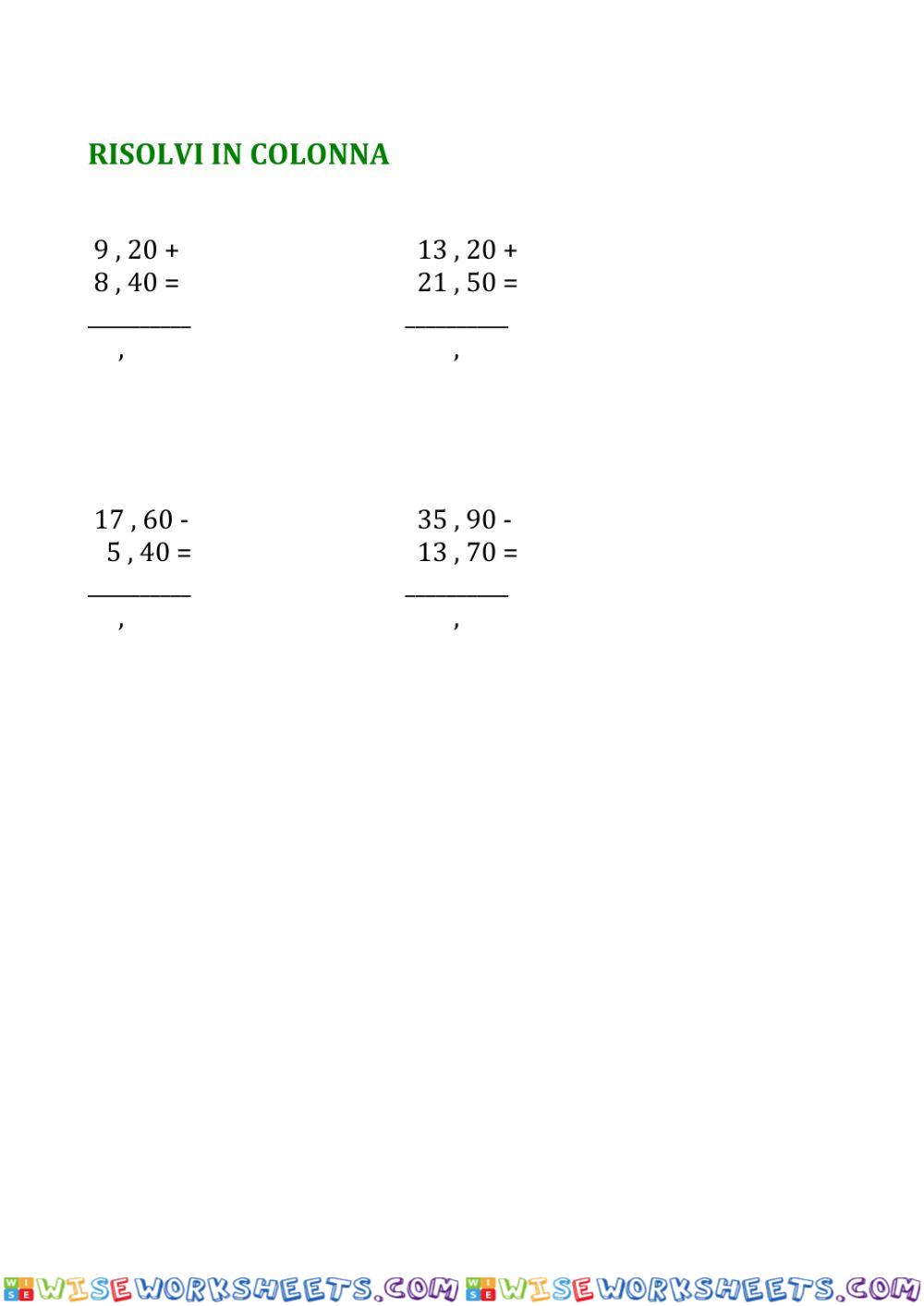 worksheet