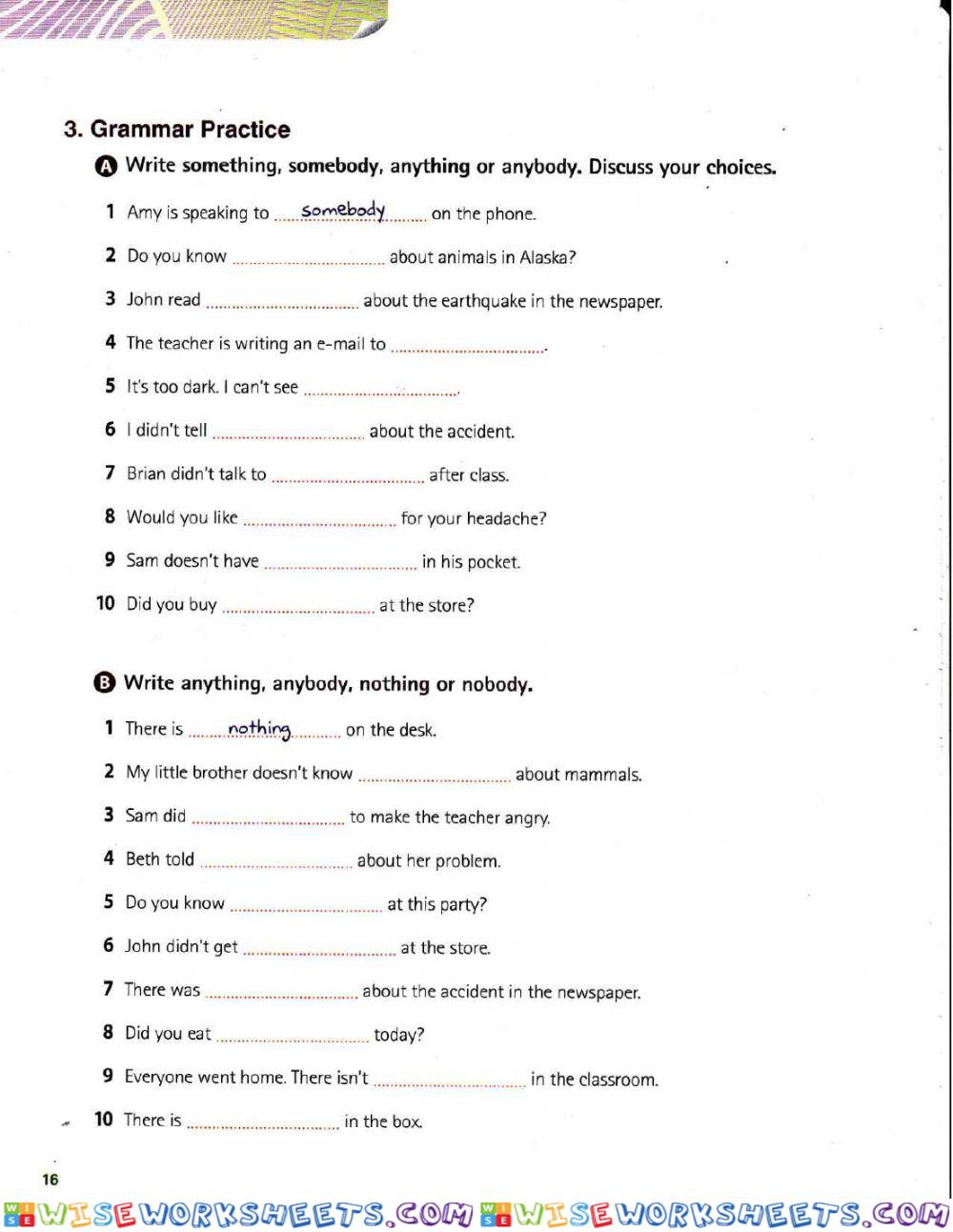 worksheet