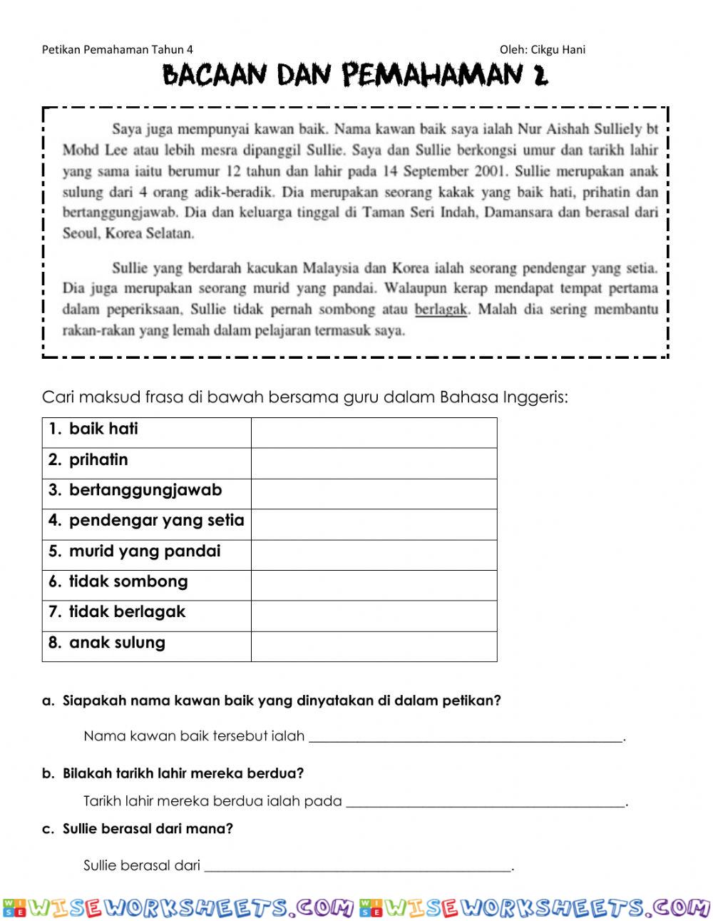 worksheet