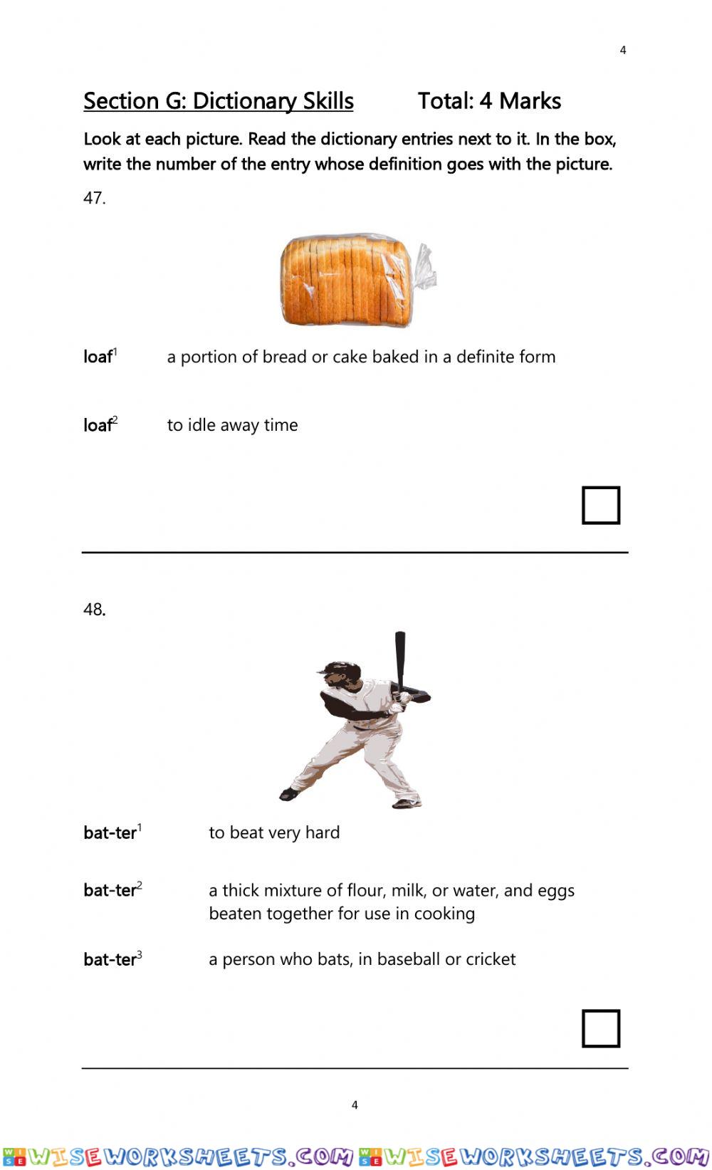 worksheet