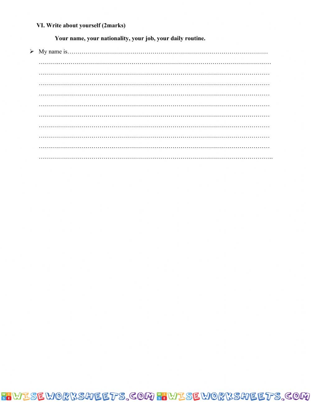 worksheet