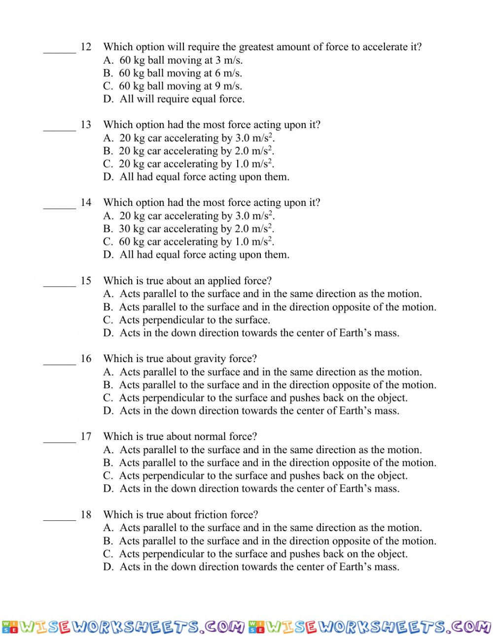 worksheet