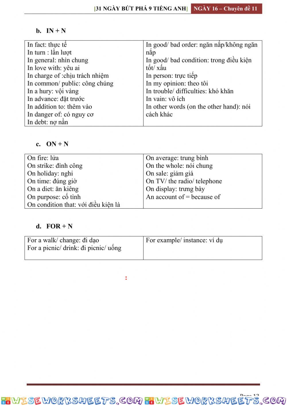 worksheet
