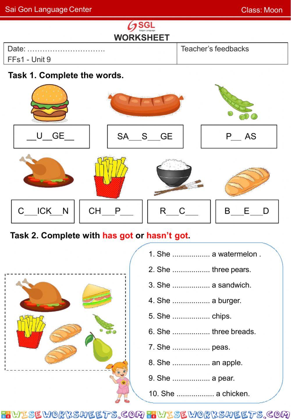 worksheet