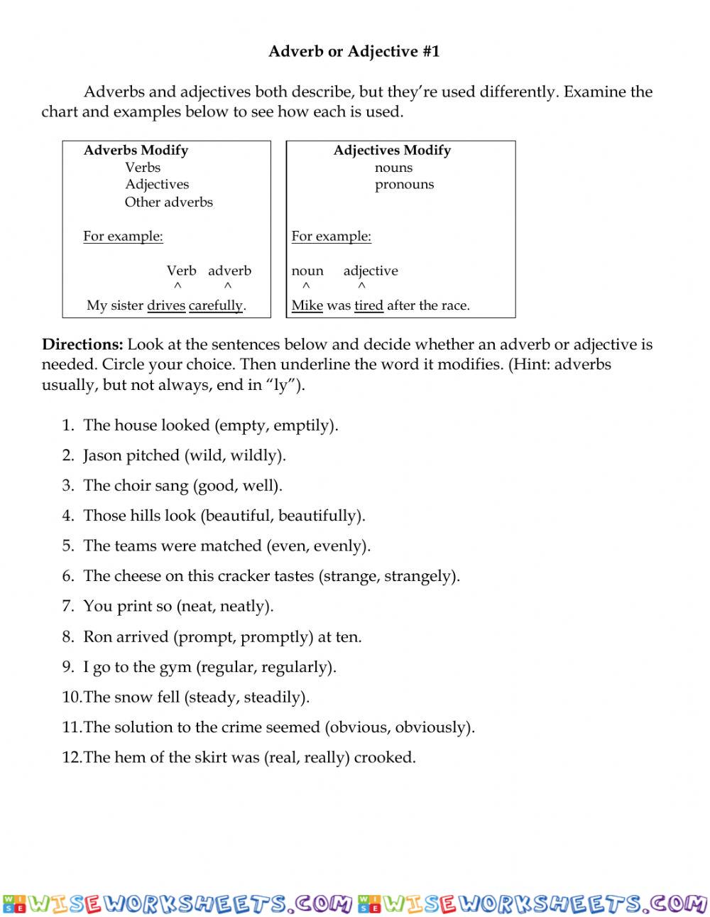 worksheet