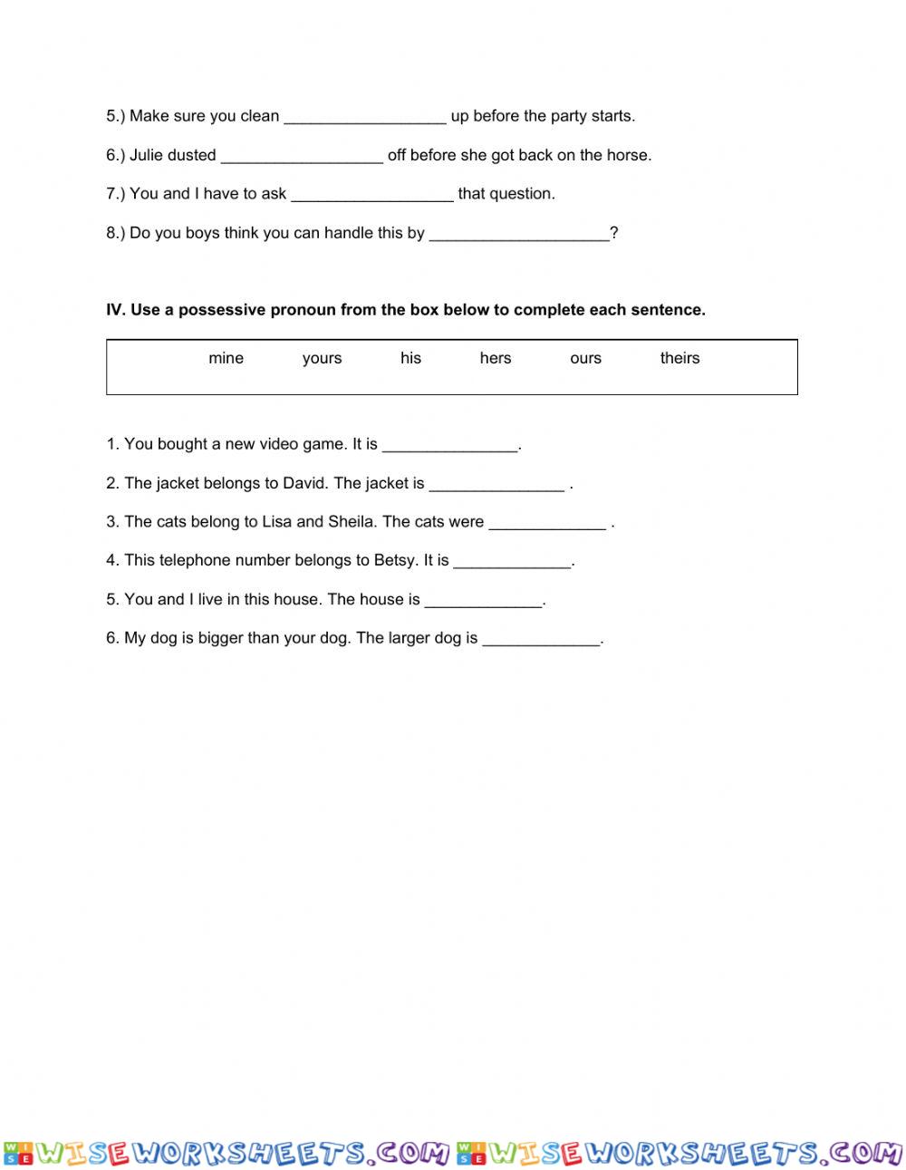 worksheet