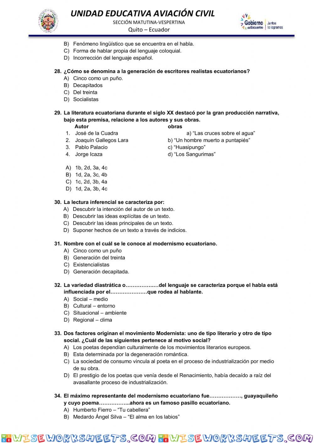 worksheet