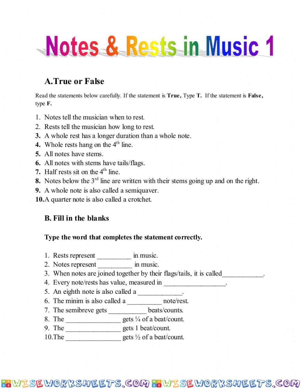 Notes in Music