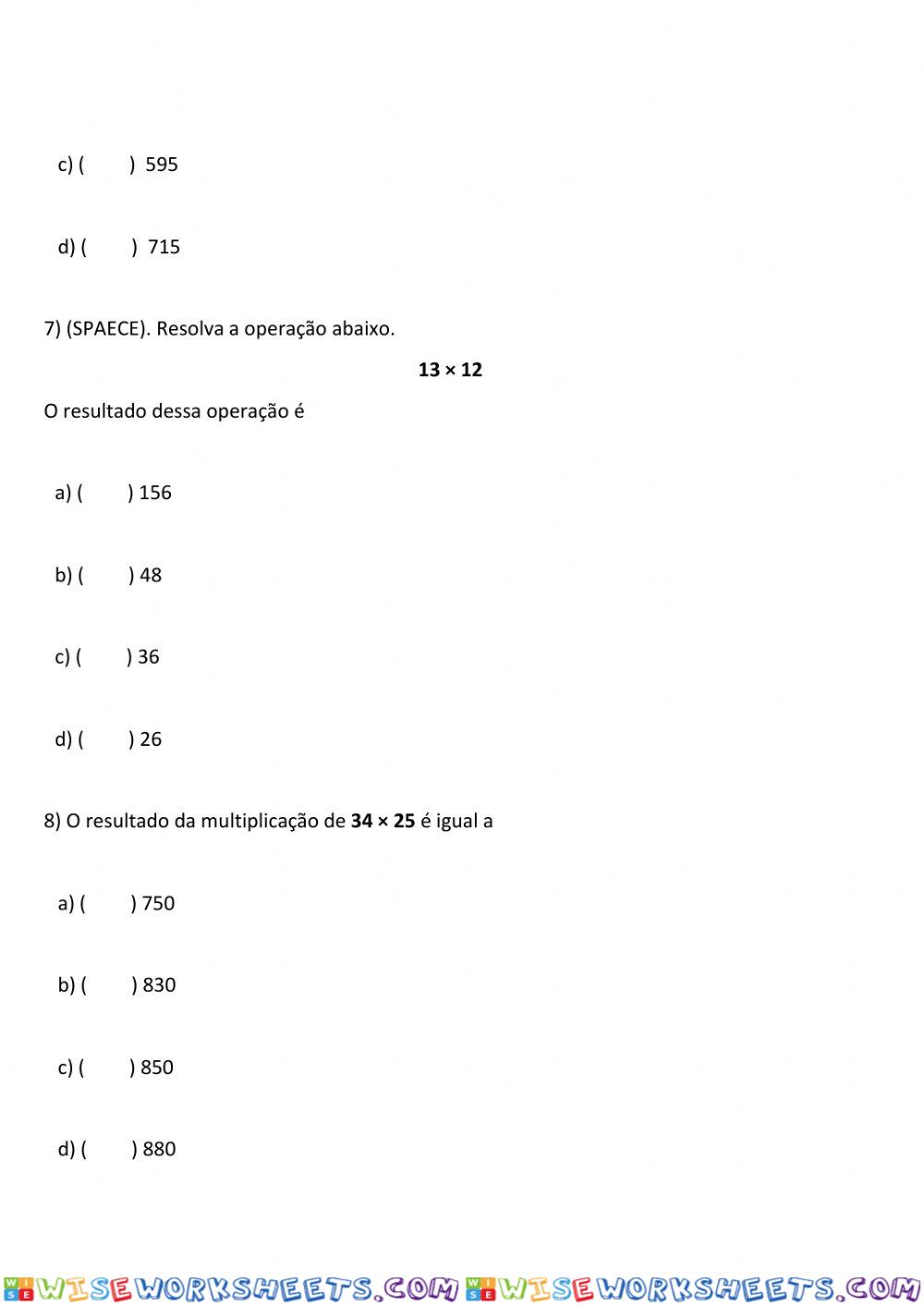 worksheet