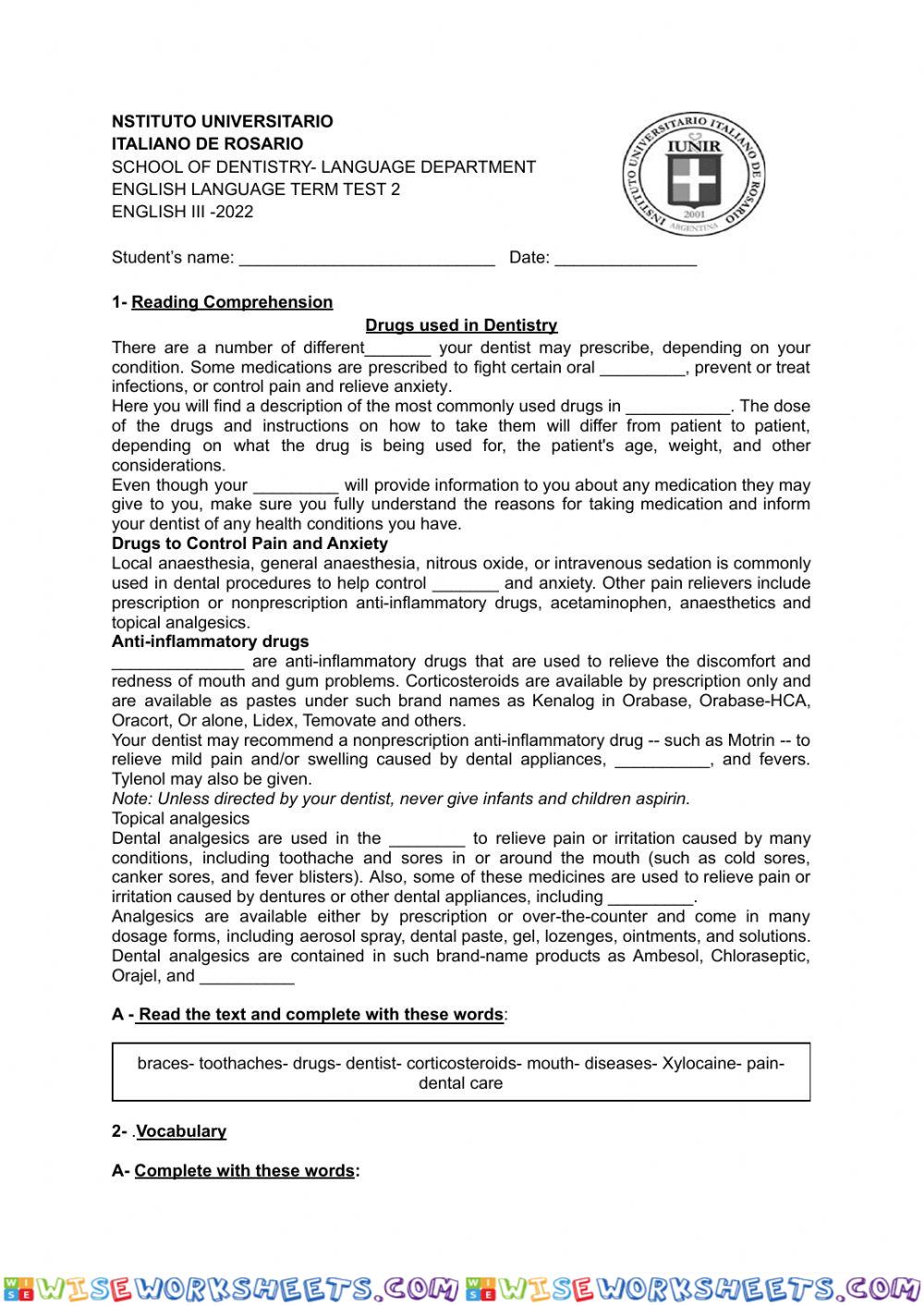 worksheet