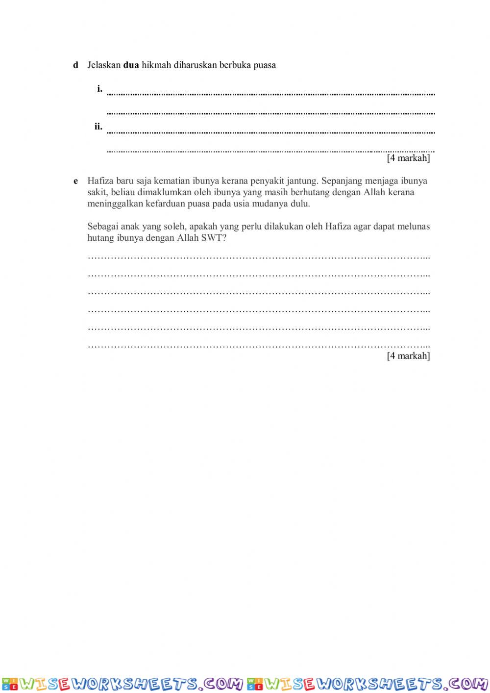 worksheet