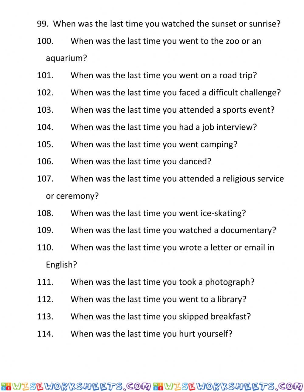 worksheet