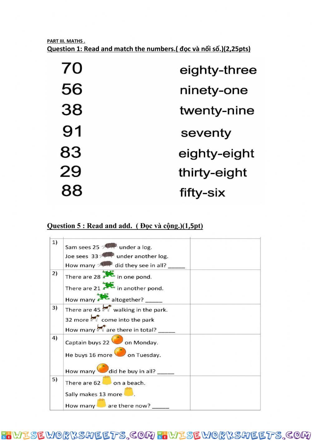 worksheet