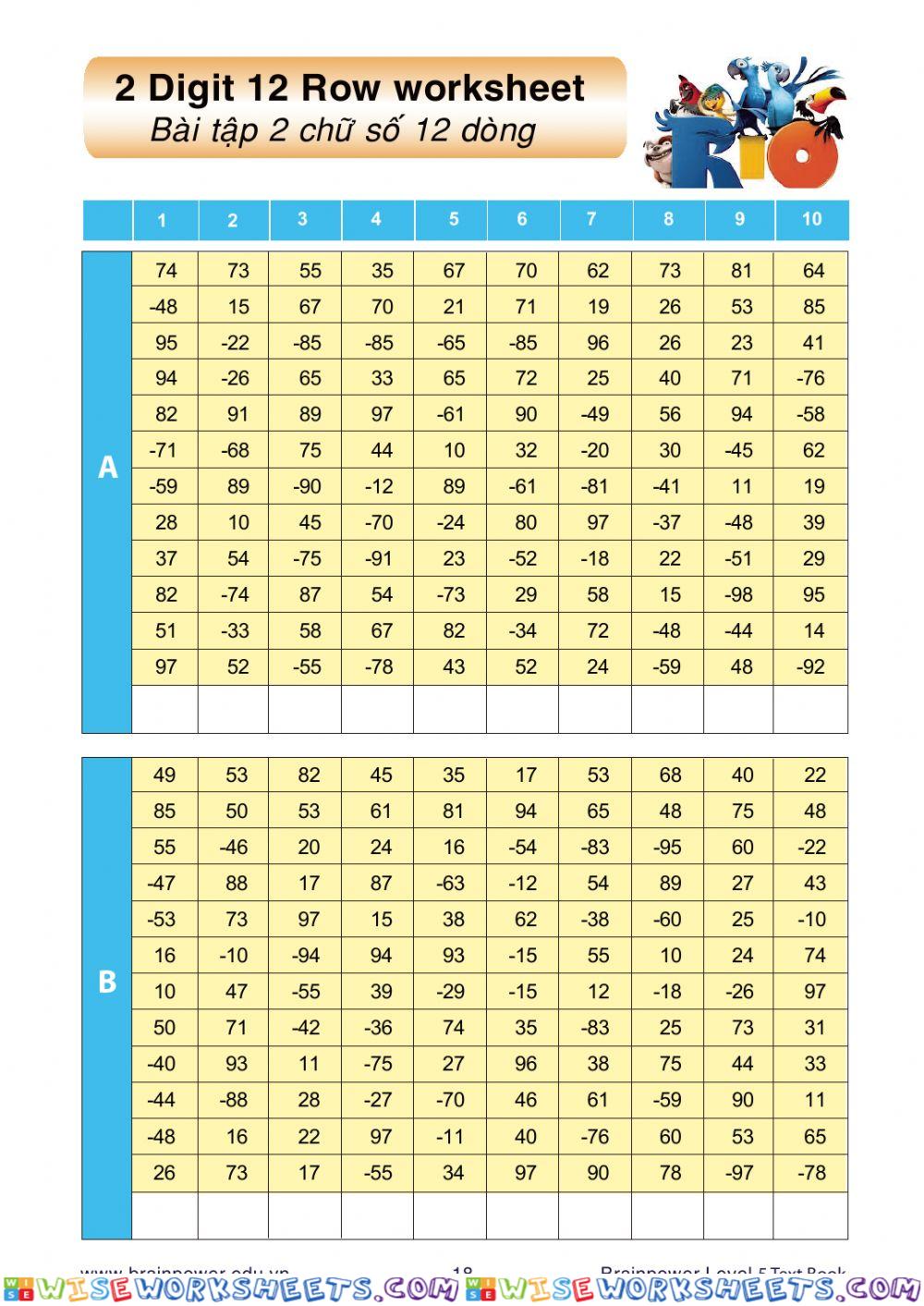 worksheet