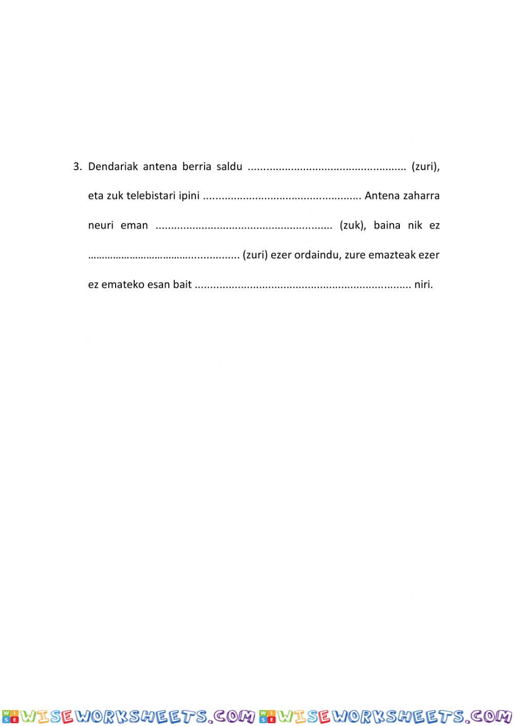 worksheet