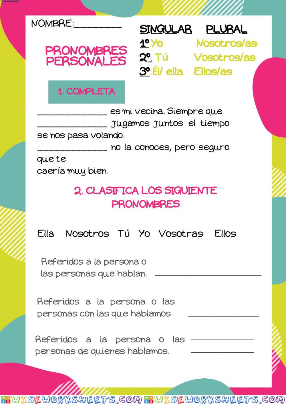 Pronombres personales