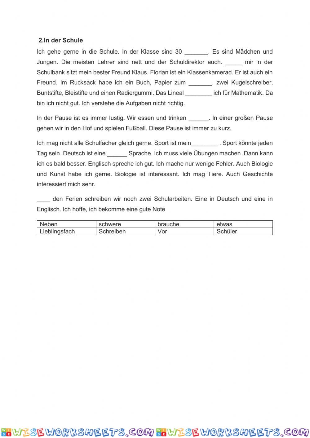 worksheet