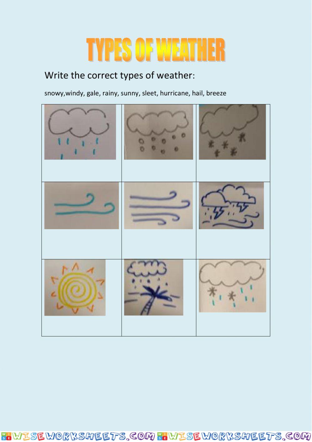 Types of the weather