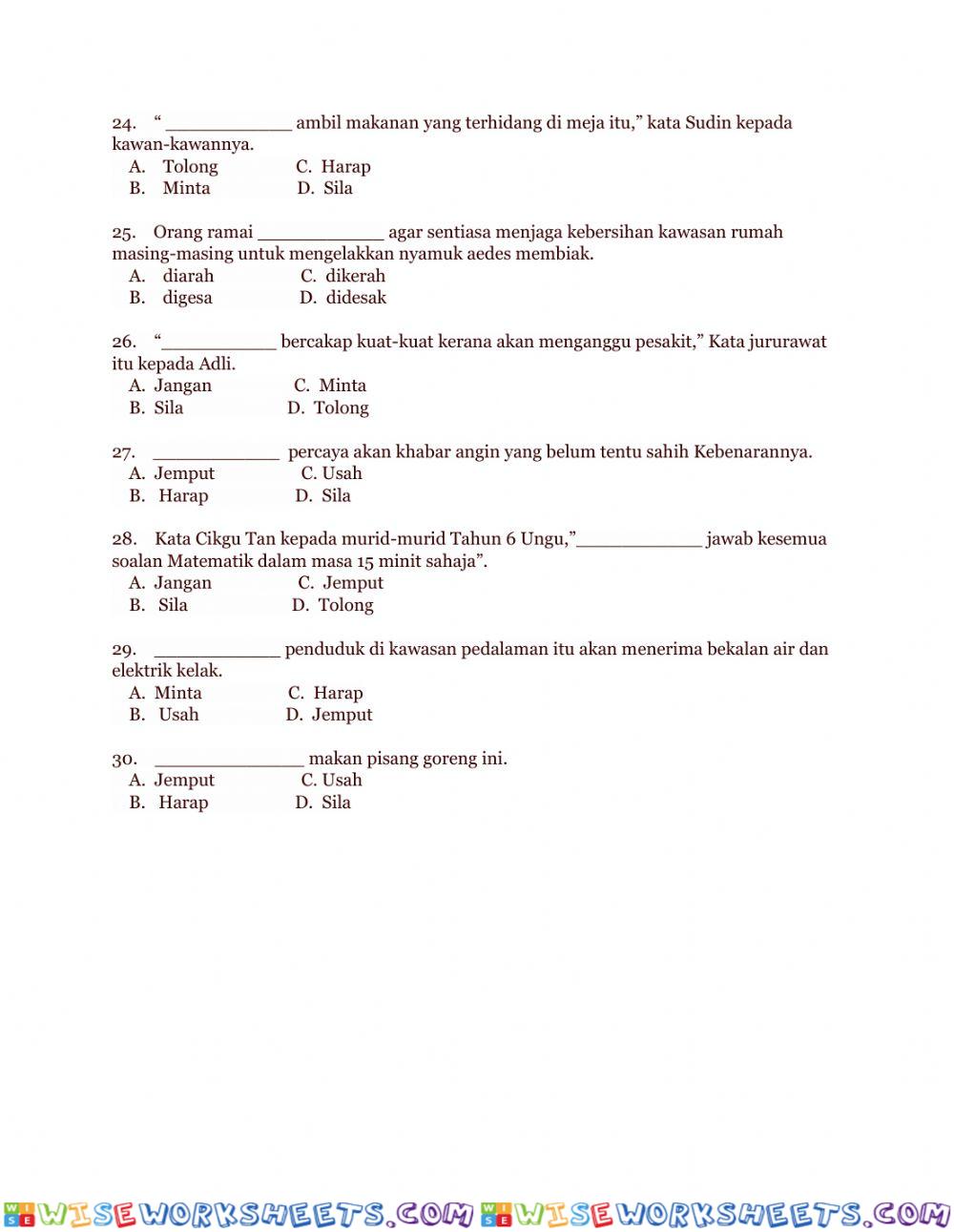 worksheet