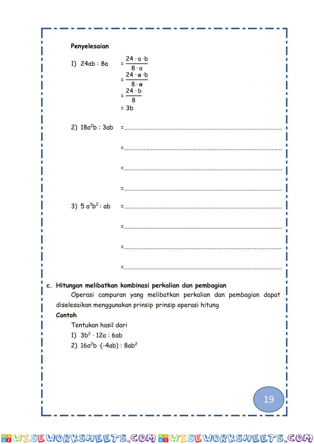 worksheet