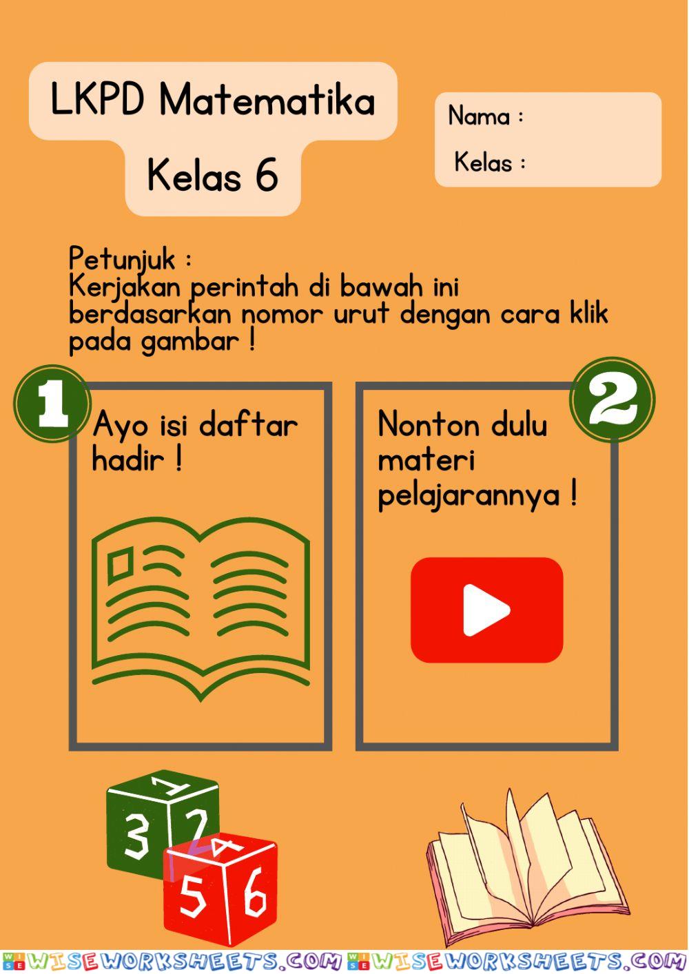 LKPD Matematika Kelas 6 Bilangan Bulat