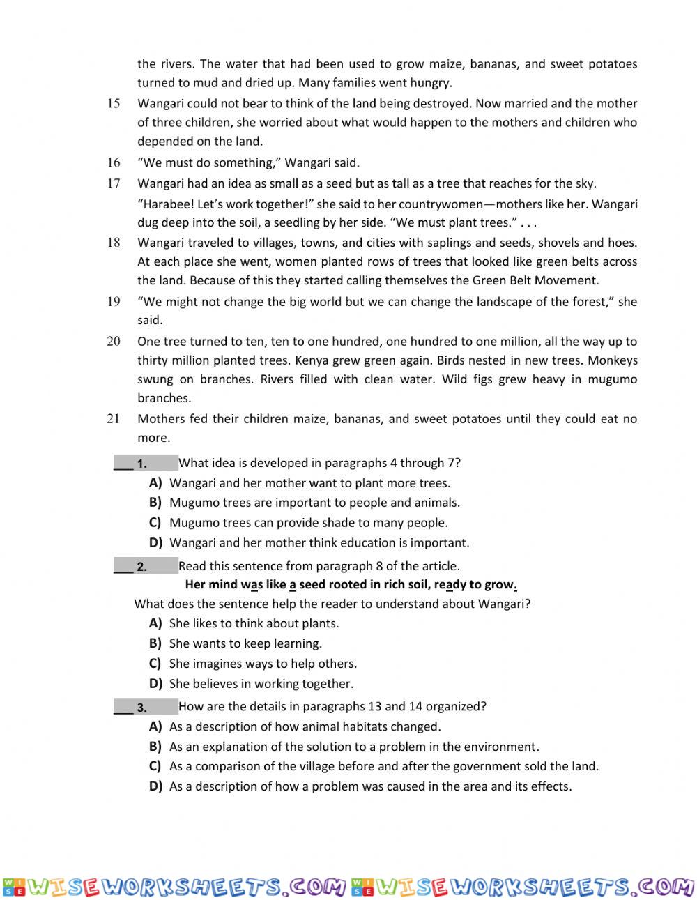 worksheet