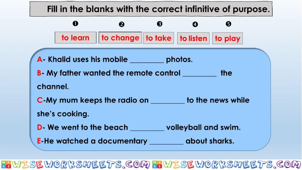 Unit 3 - (Infinitive of Purpose)