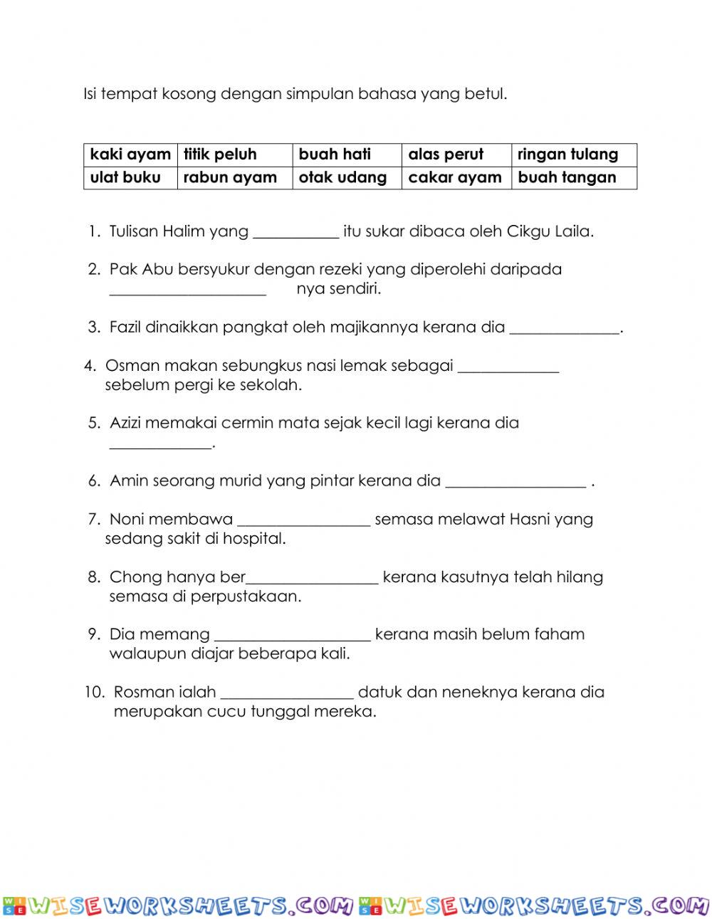 Simpulan Bahasa