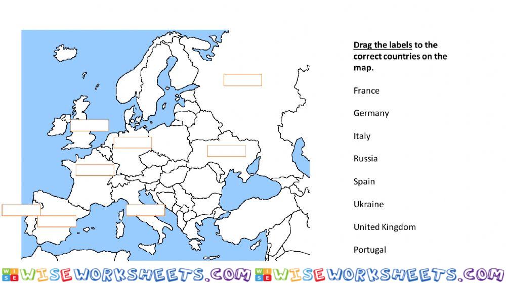 European Countries Political Map SS6G7