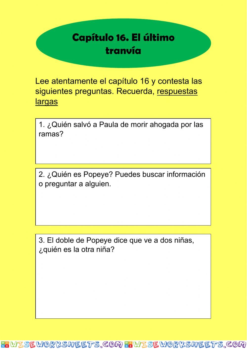 Del laberinto al 30. Preguntas cap 16 adaptado