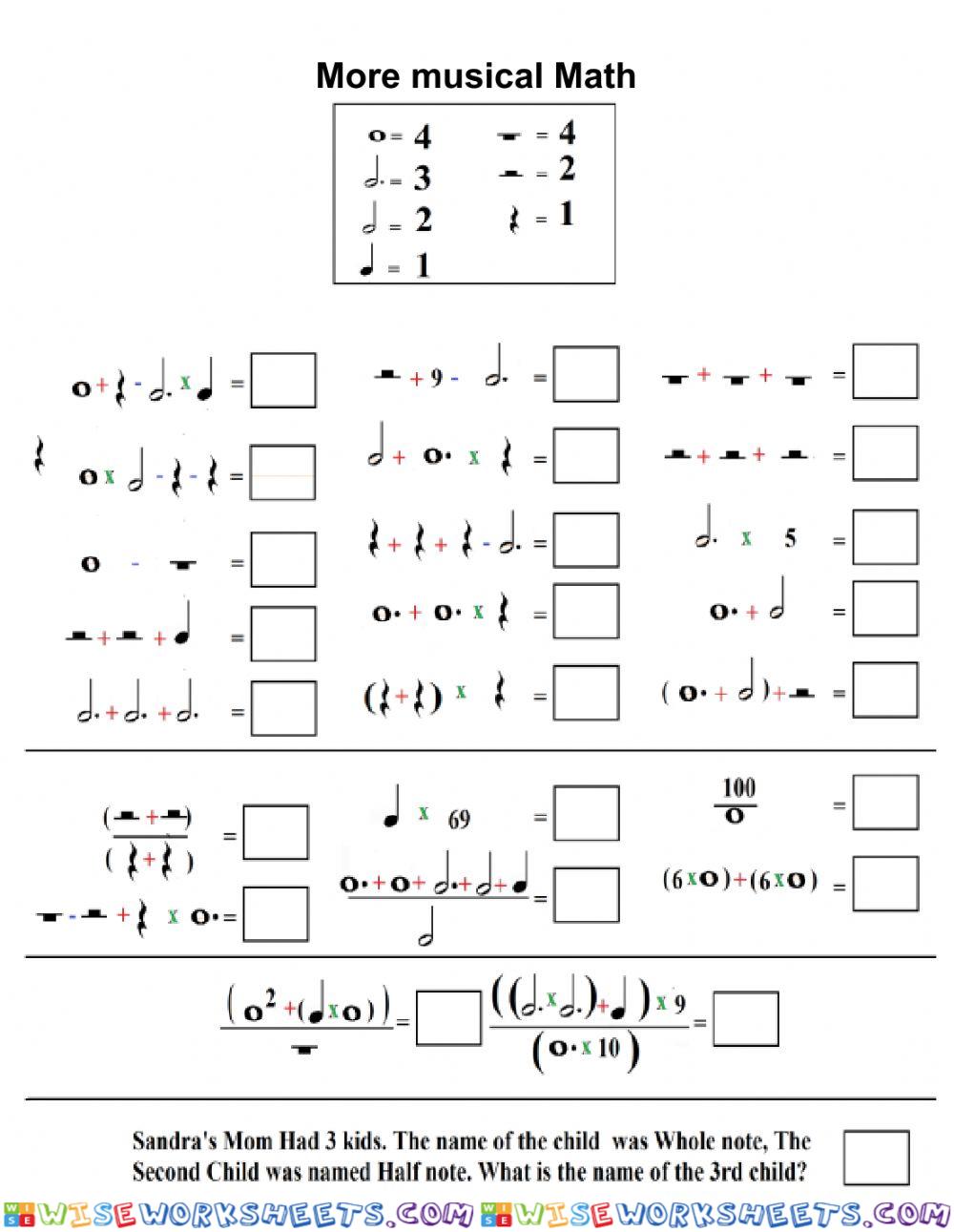 More Musical Math