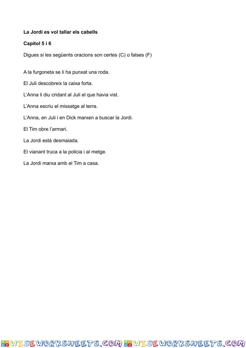 worksheet