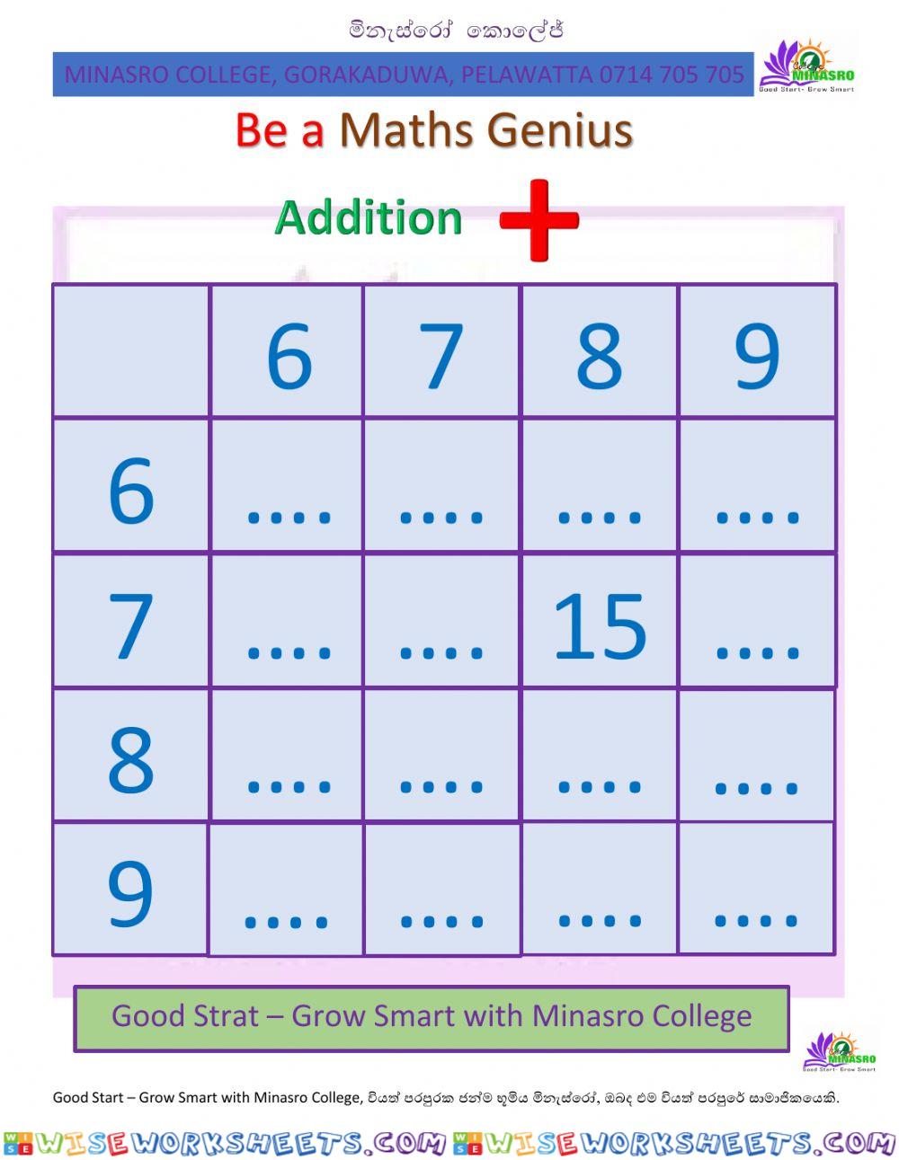 worksheet
