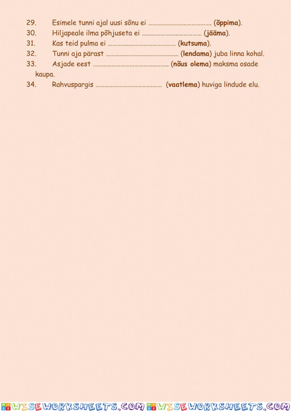 worksheet