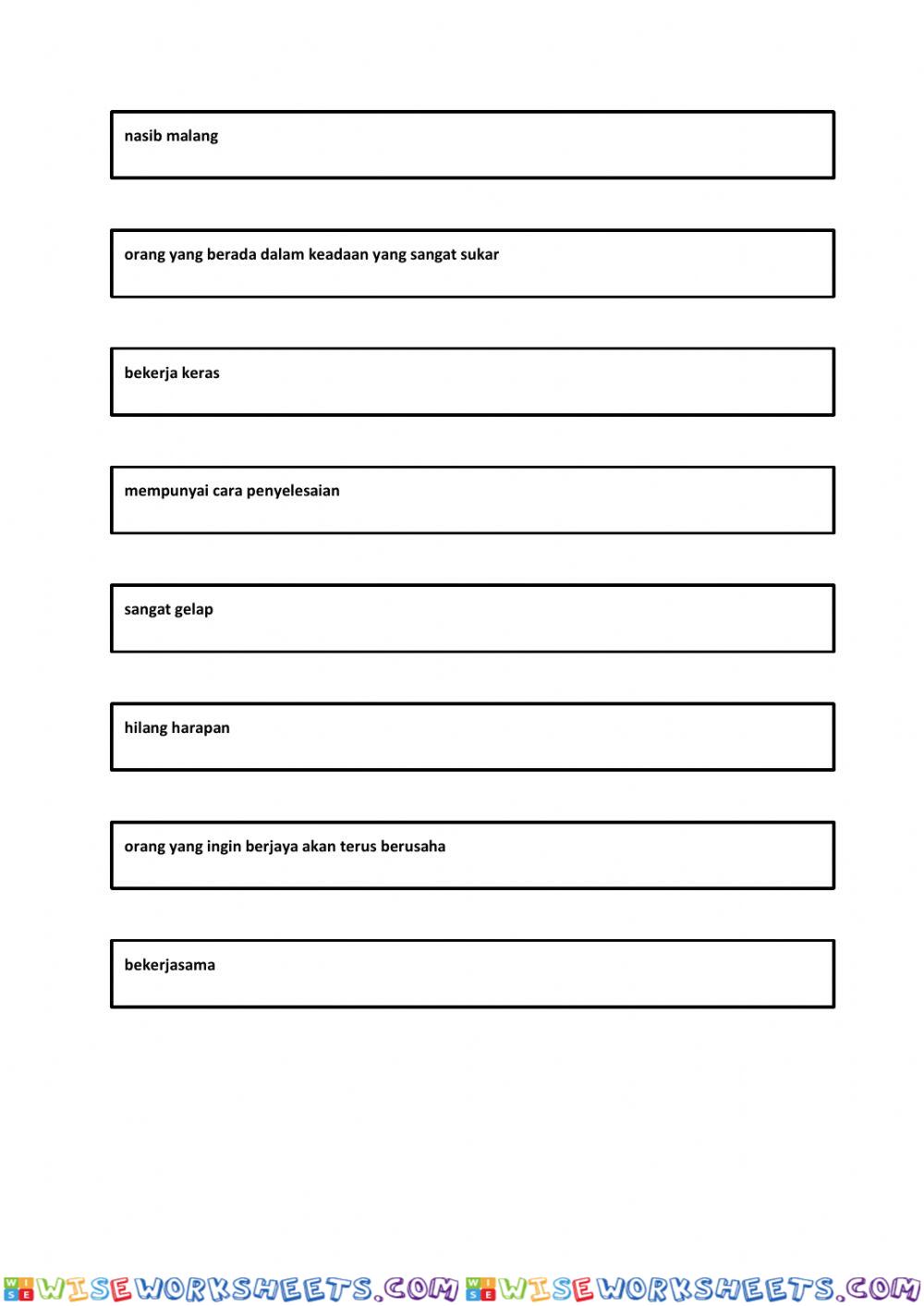 worksheet