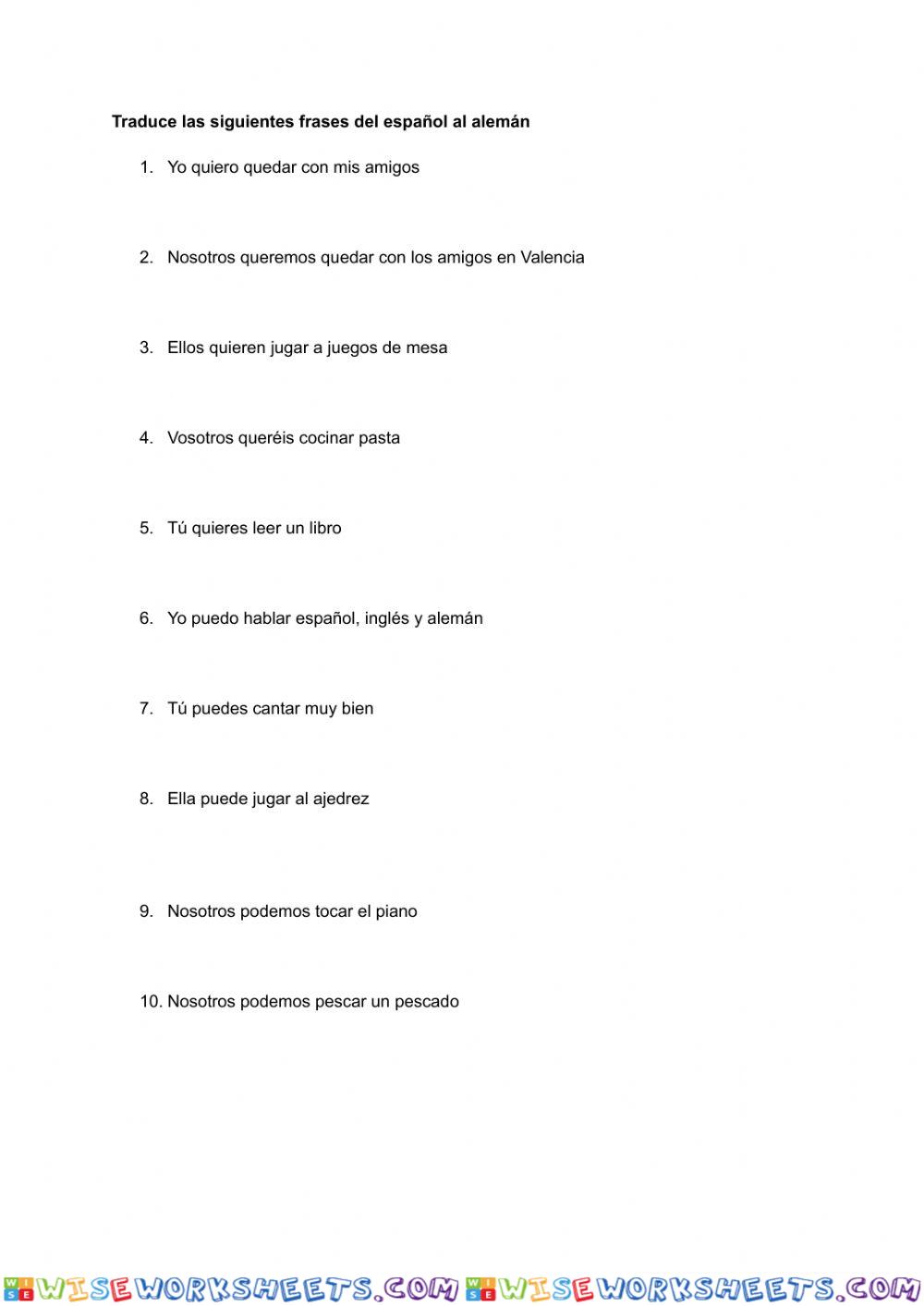 Traducciones Modales