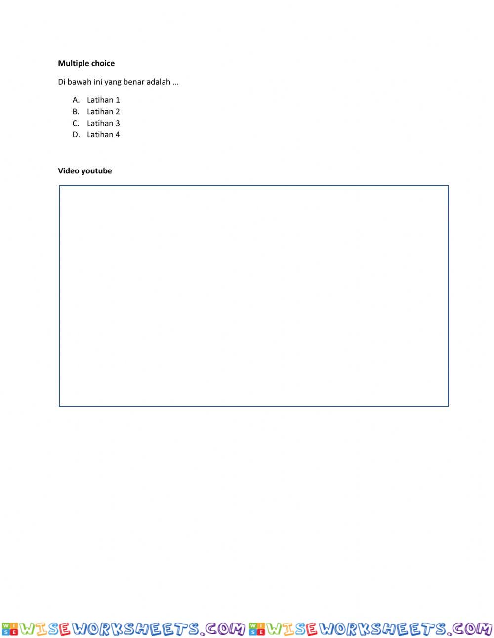 worksheet