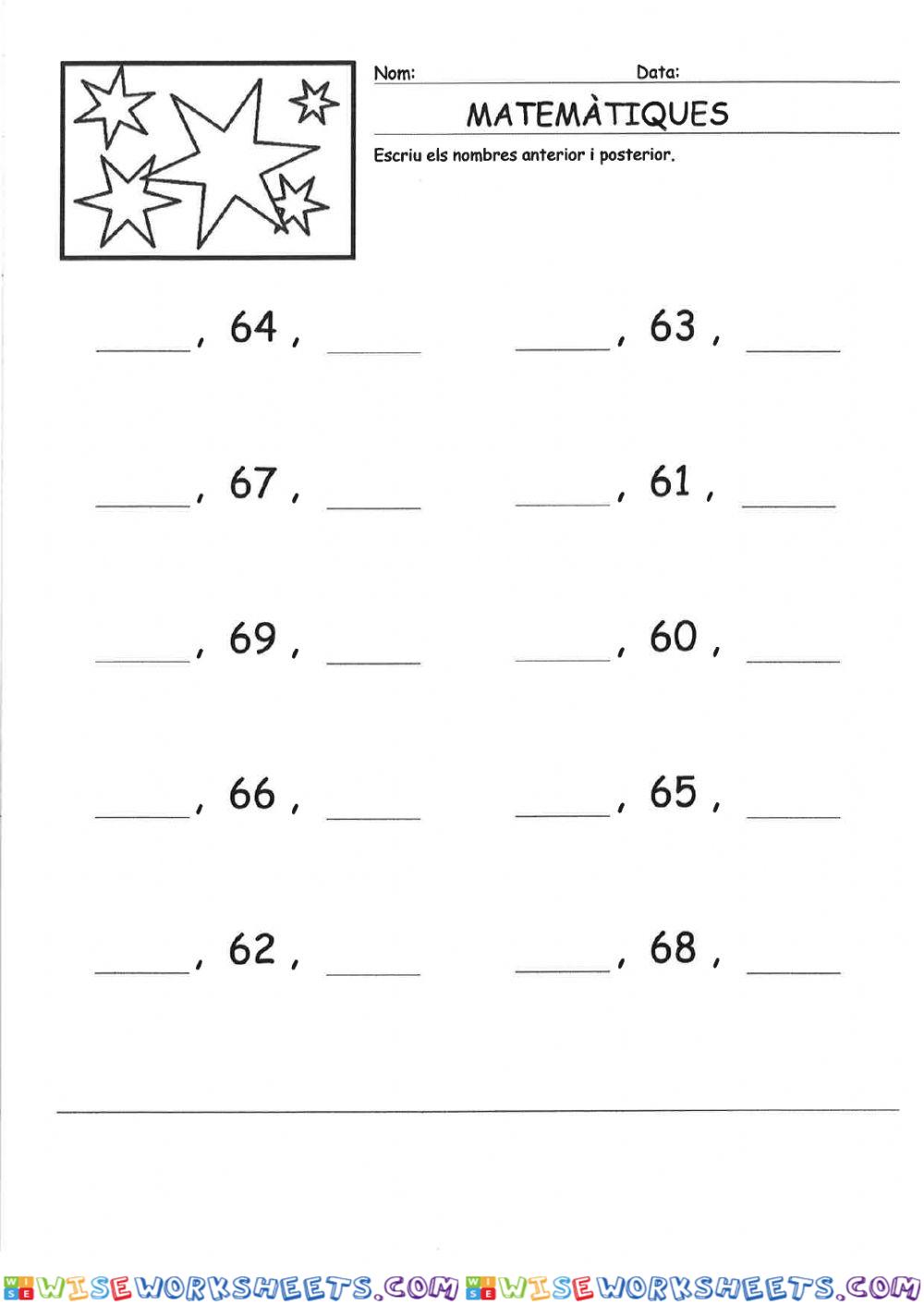 Els nombres anterior i posterior