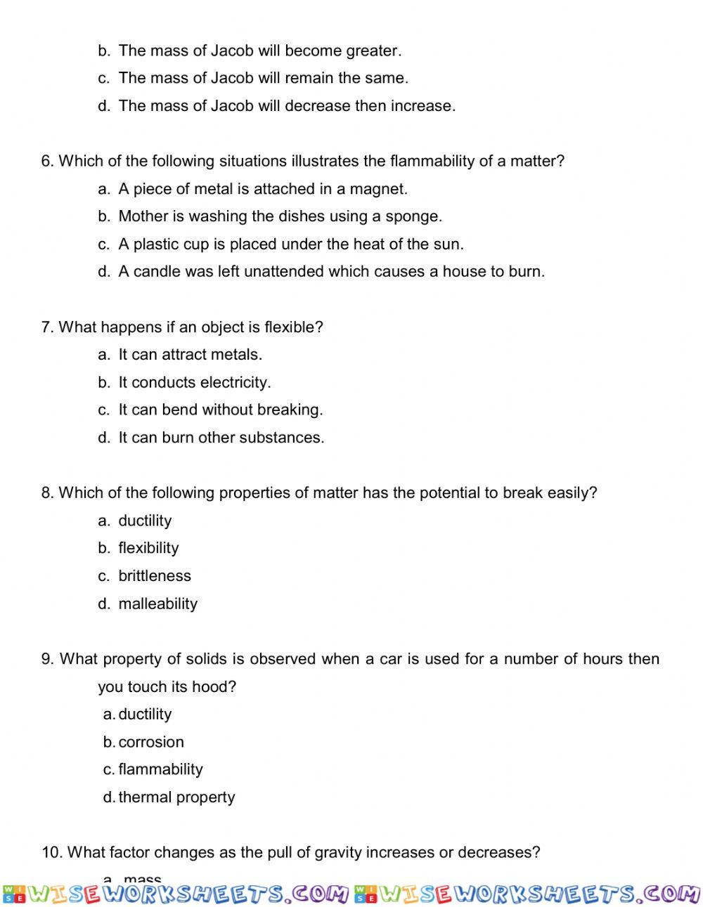 worksheet